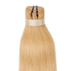   Tresszelt Emberi Póthaj Classic Aranyszőke Színben 50cm (Weft Haj #16)