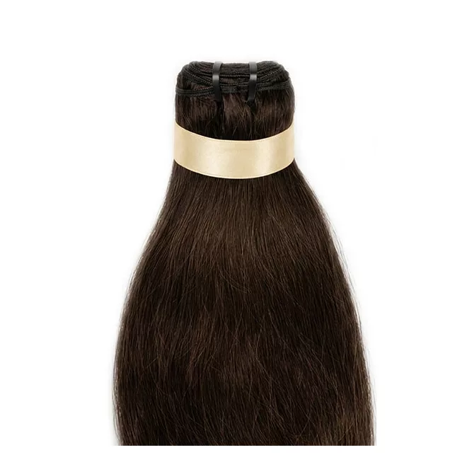 Tresszelt Emberi Póthaj Classic Natúr Barna Színben 50cm (Weft Haj #2)