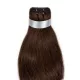 Tresszelt Emberi Póthaj Classic Sötétbarna Színben 50cm (Weft Haj #4)
