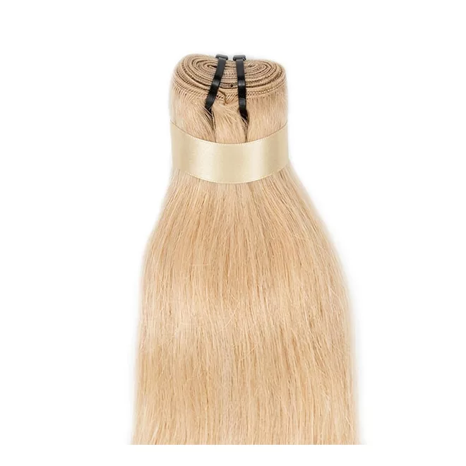 Tresszelt Emberi Póthaj Classic Platinaszőke Színben 50cm (Weft Haj #613)