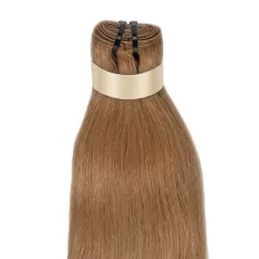   Tresszelt Emberi Póthaj Classic Világosbarna Színben 60cm (Weft Haj #8)