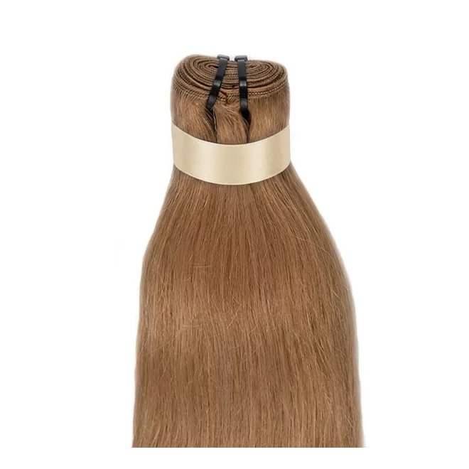 Tresszelt Emberi Póthaj Classic Világosbarna Színben 60cm (Weft Haj #8)