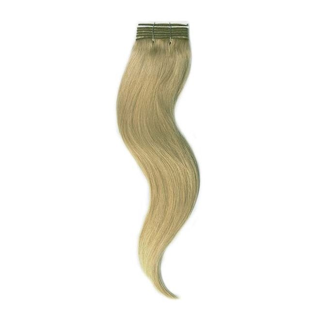 Tresszelt Emberi Póthaj Sötétszőke Színben 50cm (Weft Haj #12)