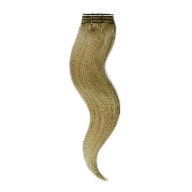 Tresszelt Emberi Póthaj Középszőke Színben 50cm (Weft Haj #14)