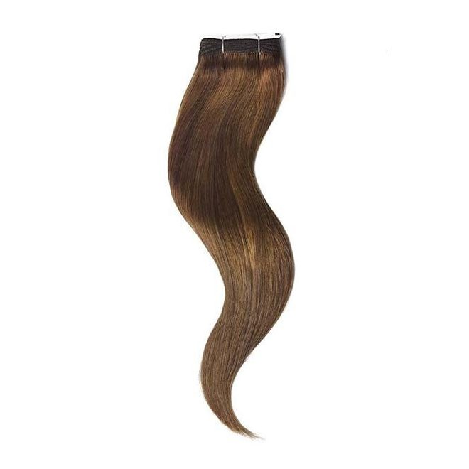 Tresszelt Emberi Póthaj Középbarna Színben 50cm (Weft Haj #6)
