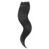 Tresszelt Emberi Póthaj Koromfekete Színben 60cm (Weft Haj #1)