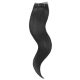 Tresszelt Emberi Póthaj Koromfekete Színben 60cm (Weft Haj #1)