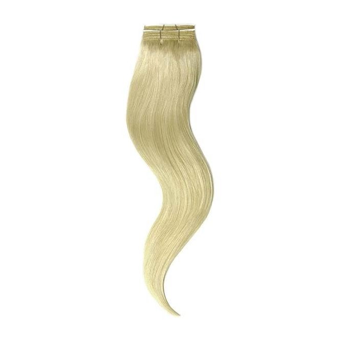 Tresszelt Emberi Póthaj Platinaszőke Színben 60cm (Weft Haj #613)