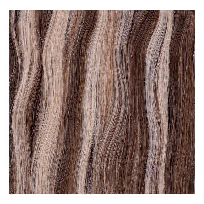 Tresszelt Emberi Póthaj Melírozott Színben 60cm (Weft Haj #6/60)