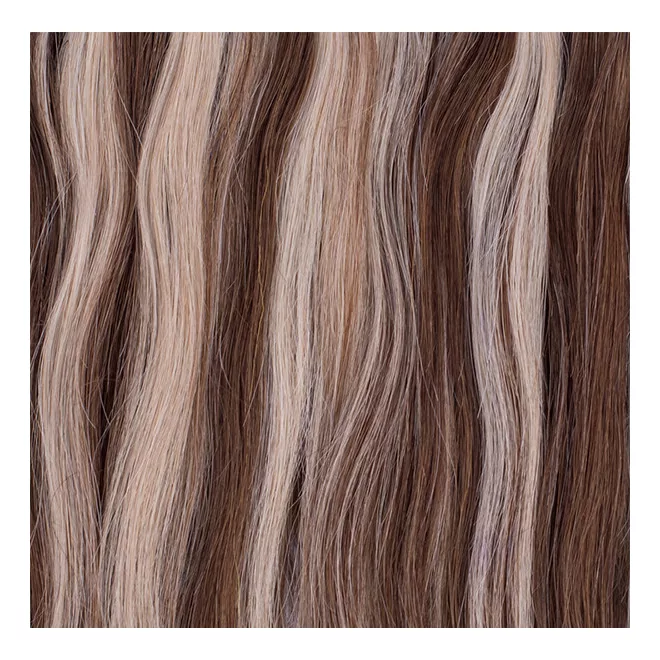 Tresszelt Emberi Póthaj Standard Melírozott Színben 60cm (Weft Haj #6/60)
