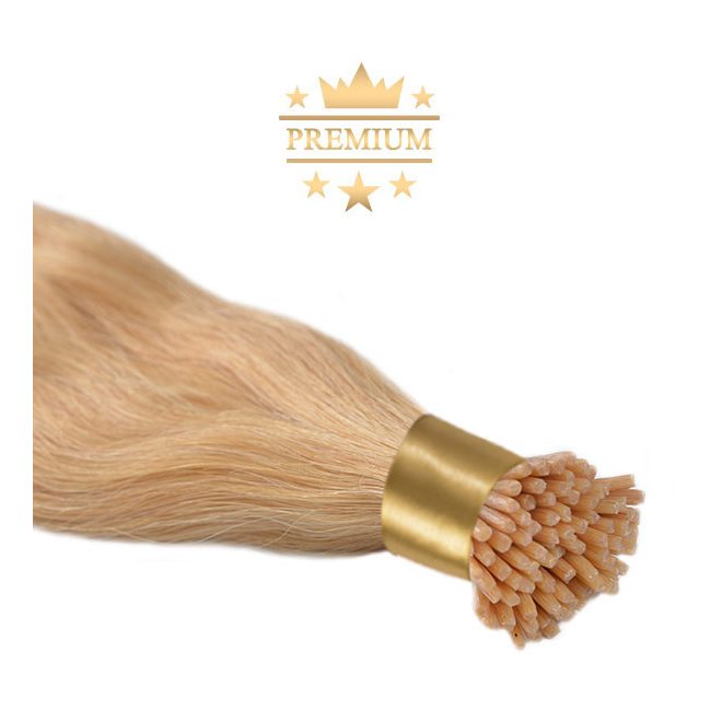 Prémium I-TIP Póthaj Világosszőke Mikrogyűrűs Hajhosszabbításhoz 50cm (Szín #24)
