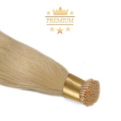   Prémium I-TIP Póthaj Platinaszőke Mikrogyűrűs Hajhosszabbításhoz 50cm (Szín #613)