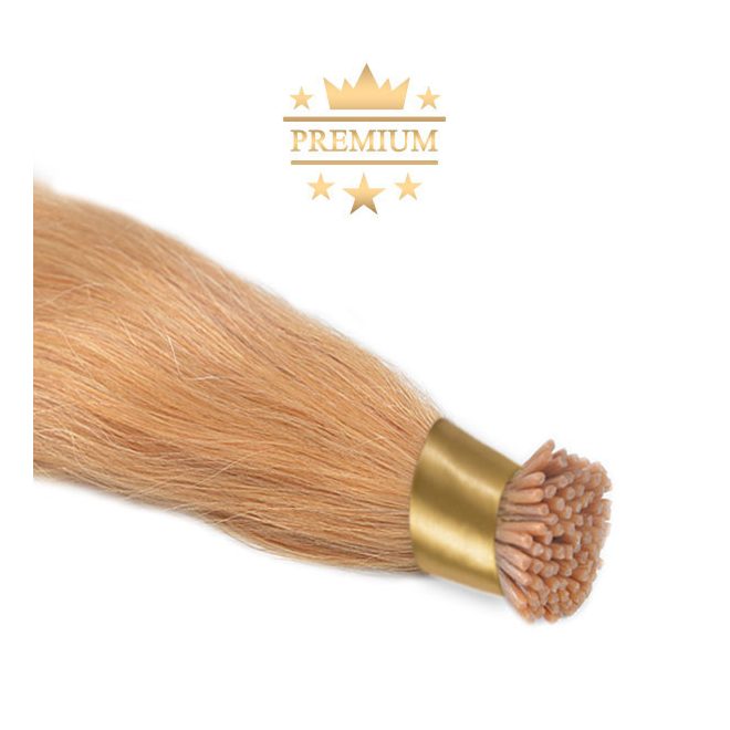 Prémium I-TIP Póthaj Középszőke Mikrogyűrűs Hajhosszabbításhoz 70cm (Szín #14)