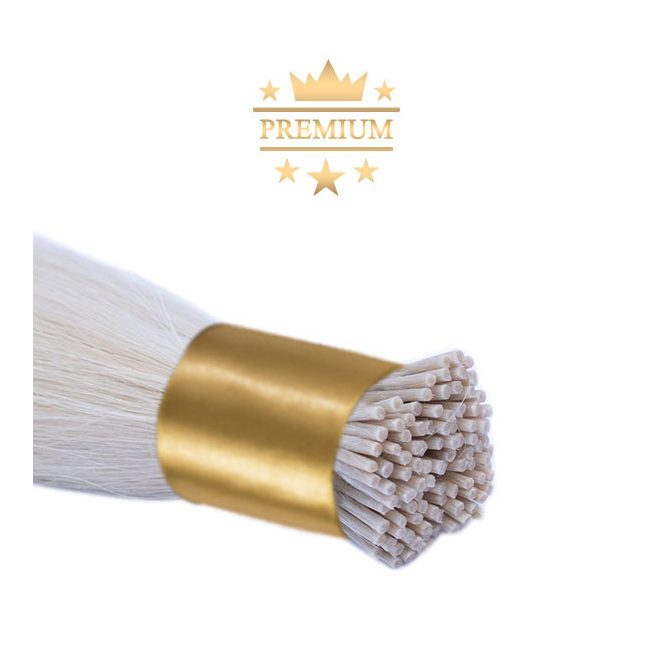 Prémium I-TIP Póthaj Hamvas Világos Platinaszőke Mikrogyűrűs Hajhosszabbításhoz 70cm (Szín #60ASH)