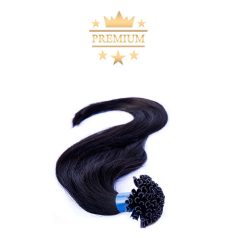   Prémium U-TIP Póthaj Natúrfekete Hőillesztéses Hajhosszabbításhoz 50cm (Szín #1b)