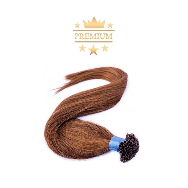 Prémium U-TIP Póthaj Világosbarna Hőillesztéses Hajhosszabbításhoz 50cm (Szín #8)