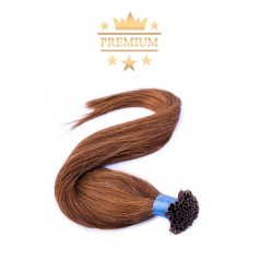  Prémium U-TIP Póthaj Világosbarna Hőillesztéses Hajhosszabbításhoz 60cm (Szín #8)