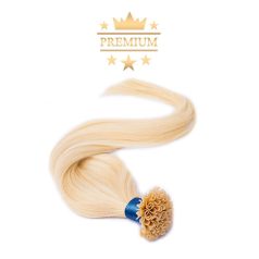   Prémium U-TIP Póthaj Hamvas Világos Platinaszőke Hőillesztéses Hajhosszabbításhoz 70cm (Szín #60ASH)