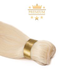   Prémium Tresszelt Póthaj Hajhosszabbításhoz Hamvas Világos Platinaszőke Színben 60cm (Szín #60ASH)