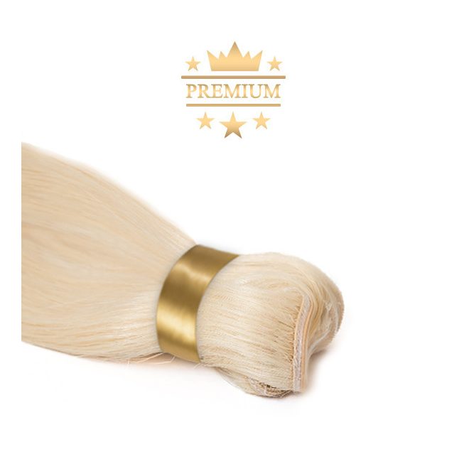 Prémium Tresszelt Póthaj Hajhosszabbításhoz Hamvas Világos Platinaszőke Színben 60cm (Szín #60ASH)